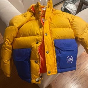 North Face Down Coat. Never worn. Beautiful gold/yellow. Size xs youth.